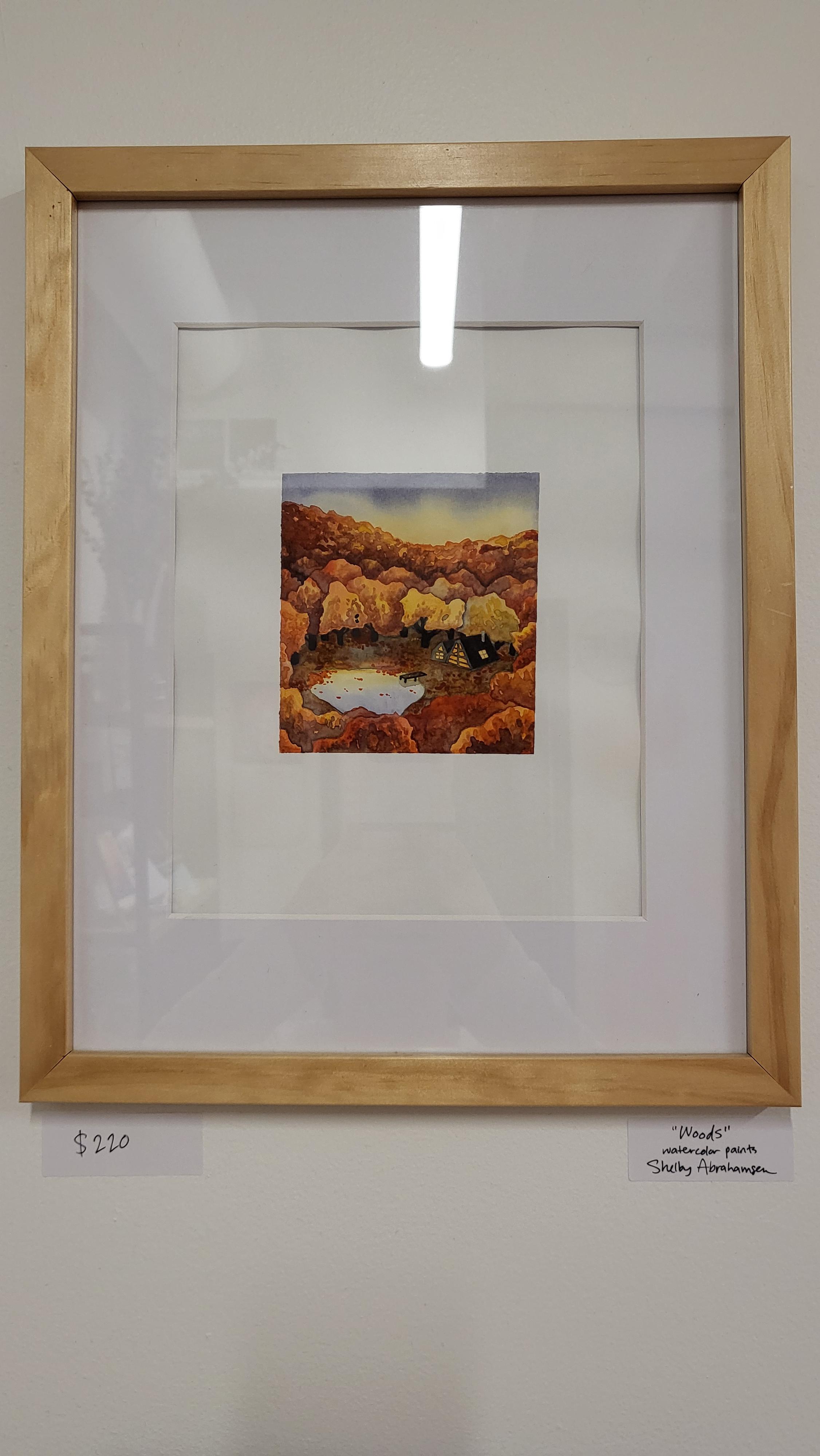 Woods By Shelby Abrahamsen - Framed Original Watercolor Painting