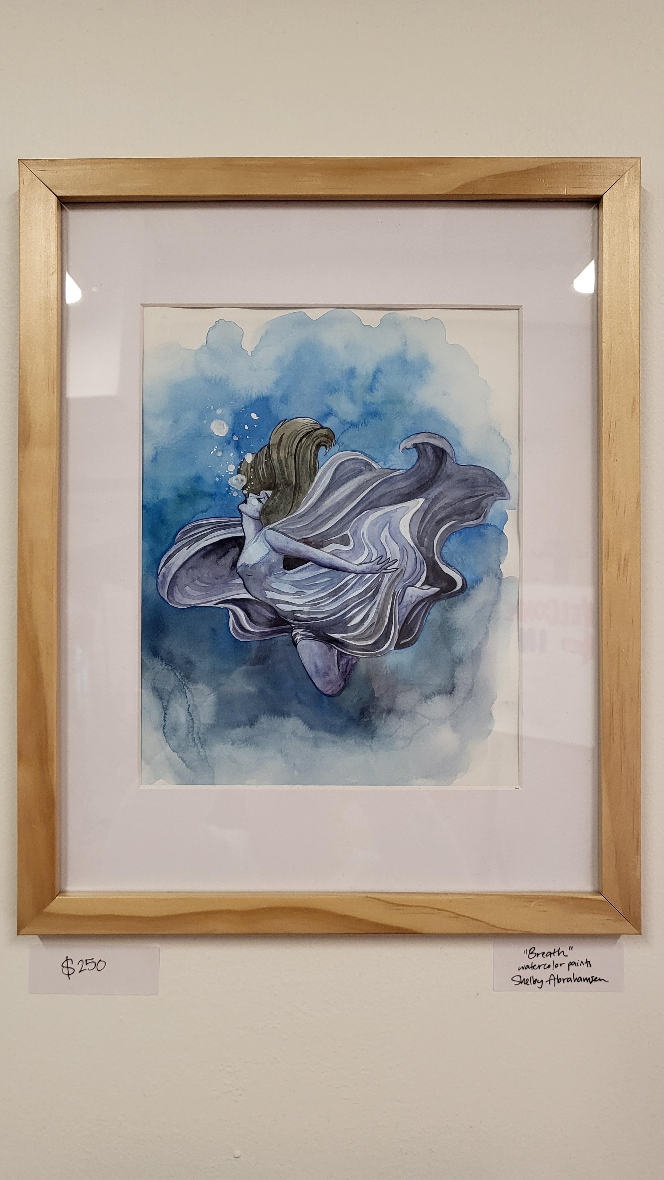 Breath By Shelby Abrahamsen - Framed Original Watercolor Painting